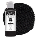 DA VINCI PAINTS Professional Artist Fluid Acrylic Paint, Carbon Black, 4oz