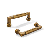 khtumeware 10-Pack 3-Inch(76mm) Antique Brass Cabinet Pulls,Vintage Brass Solid Handles for Kitchen Cabinets, Cupboards, Drawers