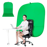 Portable Green Screen Chair, 59 in Greenscreen Backdrop with Stand Double Sided Foldable Green Background, Chroma Key, for Video