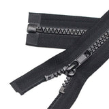 YaHoGa 2PCS #5 40 Inch Separating Jacket Zippers for Sewing Coats Jacket Zipper Black Molded Plastic Zippers Bulk (40 2pc)