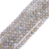 GEM-Inside Natural 4mm AA Grade Rainbow Blue Labradorite Round Spacer Loose Beads for Jewelry Making Strand 15''
