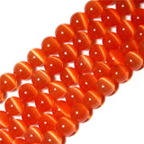 Red Cat Eye Beads Round 4mm Semi Precious Gemstone Loose Beads for Jewelry Making (95-100pcs/strand)
