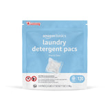 Amazon Basics Laundry Detergent Pacs, Free & Clear, Hypoallergenic, Fragrance Free, HE Compatible, Easy to Use, 120 Count (New P