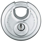 ABUS 26/90 Diskus Solid Body Storage Padlock with 2 Keys for Storage, Transport, and Commercial, 3.55in (90mm) Wide (Keyed Alike