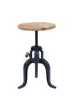 Jofran Inc. Global Archive Industrial Iron And Solid Wood Crank Table
