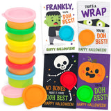 Play Dough Halloween Party Favors for Kids - 30 Pack Non-Candy Gifts with Playdough and Classroom Exchange Cards, Trick-or-Treat