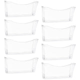 EASEPRES 8 Pack Clear Single Pocket Hanging File Organizer, Plastic Wall Mount Paper Mails Magazines Holder, Mounted Folder Bins