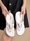 Shoetopia Women'S Flat-1188 White Flat Sandal-9 Kids Uk (Flat-1188-White)-Eu42,White,9,B0D8QC6Y8X