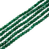 Adabele 120pcs Natural Emerald Green Jade Healing Gemstone 6mm Faceted Round Loose Beads Gem Stone Spacer for Craft Jewelry Maki
