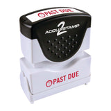 AccuStamp2 Past Due Stamp, Shutter PreInked OneColor Past Due Stamp, 1/2 x 1 5/8 Impression, Red Ink