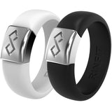 Rinfit MetalInfinity Silicone Ring with Metal Plate - Pack O, Women Size 8