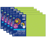 Tru-Ray Construction Paper, Brilliant Lime, 12 x 18, 50 Sheets Per Pack, 5 Packs