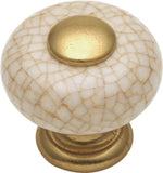 Hickory Hardware P221VC 1Inch Tranquility Cabinet Knob, Vintage Brown Crackle