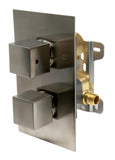 ALFI brand AB2601-BN Modern Square Knob 1 Way Thermostatic Shower Mixer