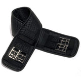 Ovation Ovsellerie Airform Chafeless Dressage Girth - Cushioned Textured Soft Horse Girth with Stainless Steel Hardware, Black,