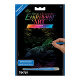 Royal Brush RAIMIN103 Mini Rainbow Foil Engraving Art Kit, 5 by 7Inch, Undersea Turtle