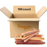 PETPURO Bully Sticks for Dogs 6 inch, 100 Count Grass Fed Beef Dog Chews, Bully Sticks for Small and Medium Breeds, Long Lasting