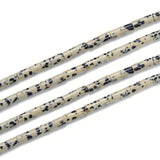 Adabele 52pcs Natural Dalmatian Jasper Healing Gemstone 13mm x 4mm Cylinder Tube Beads Gem Stone Spacer for Jewelry Making GH-H3