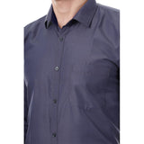 Xjarvis Austin Men'S Cotton Blend Shirt |Slim Fit Formal Shirt With Pocket |Plain | Long Sleeve Spread Collar | Casual Wear Regular Fit Shirt Pack Of 1 (Slate Blue M),Slate Blue,,B0F4X52NLX