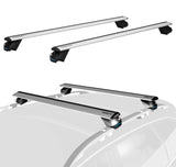 COWVIE 47 Inch Aluminum Roof Rack Cross Bars for Raised Side Rails, Adjustable Cargo Bars with Keyed Locks, Hold 198 LBS, Black