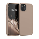 kwmobile Case Compatible with Apple iPhone 13 Case - TPU Silicone Phone Cover with Soft Finish - Cappuccino