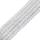 6mm Natural White Topaz Faceted Rondelle Loose Beads Jewelry Making DIY Bead 16 Inch