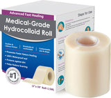 Hydrocolloid Roll for Wound Care, Medical-Grade Hydrocolloid Bandages with Self-Adhesive, Cut-to-Size Patch Bandages, Ultra Abso