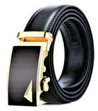 Zacharias MenS Faux Leather Belt Autolock Buckle Ds5310 (Golden Black; Free Size)