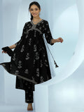 Libas Women'S Pure Cotton Kurta Set (48993_Black Black S