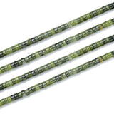 Adabele 14.5 Inch Natural Green Jade Healing Gemstone 4mm Small Heishi Tube Rondelle Beads Gem Stone Spacer (155-165pcs) for Jew
