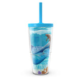 Tervis Guy Harvey - Manatee Made in USA Double Walled Insulated Tumbler Travel Cup Keeps Drinks Cold & Hot, 24oz with Straw Lid,
