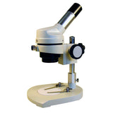 AmScope K104 Elementary Stereo/Dissecting Microscope, 10x Widefield Eyepiece, 20x Magnification, Reversible Black/White Stage Pl