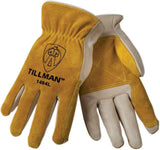 Tillman 1464 Top Grain Cowhide/Split Drivers Gloves Large (Original Version) (Original Version), Yellow
