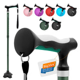 BigAlex Lightweight Collapsible Walking Cane with Soft Comfortable TPR Handle for Seniors and Elderly Adults, Larger Handle for