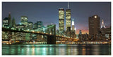 The Brooklyn Bridge And Twin Towers At Night-Paper Art-62,,X32,,