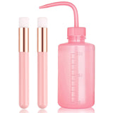 3 PCS Lash Shampoo Brush Sets with 1pcs 250 ML Plastic Satety Lash Tatoo Wash Bottles 2PCS Nose Blackhead Facial Cleaning Brush