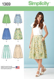 Simplicity 1369 Womens Skirt Sewing Pattern, Sizes 1422