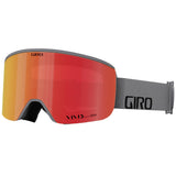 Giro Axis Ski Goggles - Snowboard Goggles for Men - Grey Wordmark Strap with VIVID Ember/VIVID Infrared Lenses