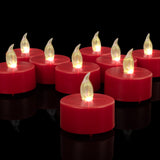 LED Tea Lights Candles-100PACK Red Flameless Candles Realistic and Bright Flickering Long Lasting 200Hours for Holiday Celebrati