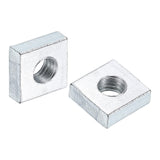 uxcell 10Pcs M6x12mmx4mm Square Nuts, Carbon Steel Zinc Plated Coarse Thread Square Nuts Fasteners for Home Repairs and Professi