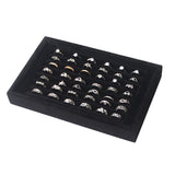 Pangkeep Ring Holder Display Tray Jewelry Organizer Stands For Selling Rings Earrings Show (Black)