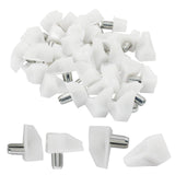 suiwotin 30pcs 3/16 Inch (5mm) Shelf Support Peg, Plastic Cabinet Shelf Pins, Shelf Supports Pins for Closet, Kitchen, Furniture