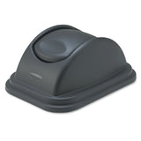 Rubbermaid Commercial Products Swing Top Wastebasket Lid, Compatible with 41QT/10.25G RCP Wastebaskets, Polypropylene, Black (FG