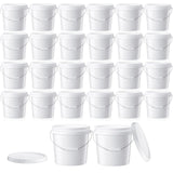 Tioncy 24pcs 2 Gallon Plastic Bucket with Lid Heavy Duty 2 Gallon Bucket Pail with Lid Handle for Storage Container Home Househo