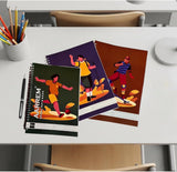Akki Wold A4 Notebook Plain 200 Pages (Multicolor, Pack Of 3) Spiral Notebook, A4 Size, Premium Paper Quality, Unruled White Pla