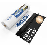 ALORAIR Crawl Space Vapor Barrier 10 mil 10'x25', Drop Cloth Vapor Barrier Covering for Crawlspace Encapsulation Moisture Contro