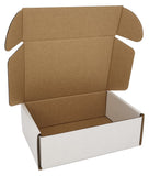 CHBOX 50 Pack 6x4x2 Small Shipping Boxes, Corrugated Cardboard Mailers for Business, White (CM642)
