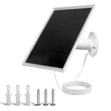 6W Solar Panel Charger, Solar Panel with Micro USB & USB-C Port for DC 5V Outdoor Rechargeable Battery Camera, IP66 Waterproof,
