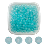 AEVORA 6mm Round Glass Beads for Jewelry Making, 900Pcs Glass Seed Beads for Bracelets, DIY Crafts (Light Blue)
