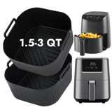BYKITCHEN Small Silicone Air Fryer Liners for 1.5 to 3 QT Airfryer, 5.5in Mini Reusable Airfryer Silicone Liner, Compatible with